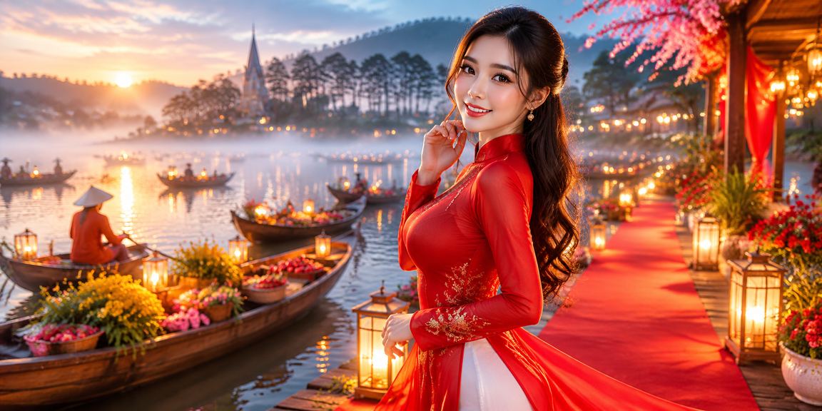 Người chơi casino mặc áo dài tại Đà Lạt – khung cảnh cá cược trong không gian văn hóa Việt