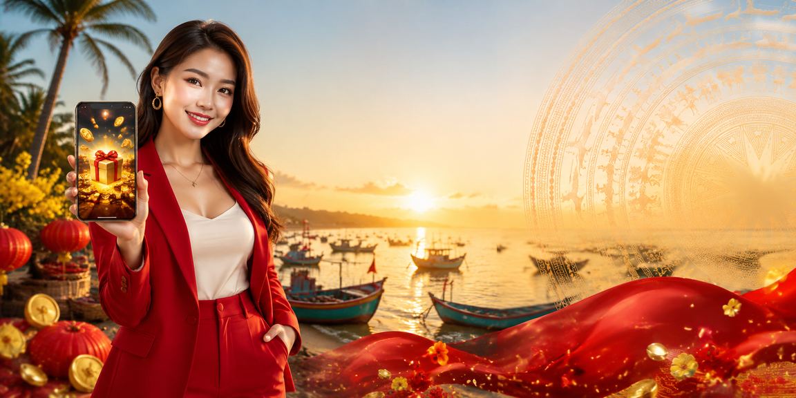 Người dùng tại bãi biển Mũi Né đăng ký nhận bonus sau khi nạp tiền lần đầu